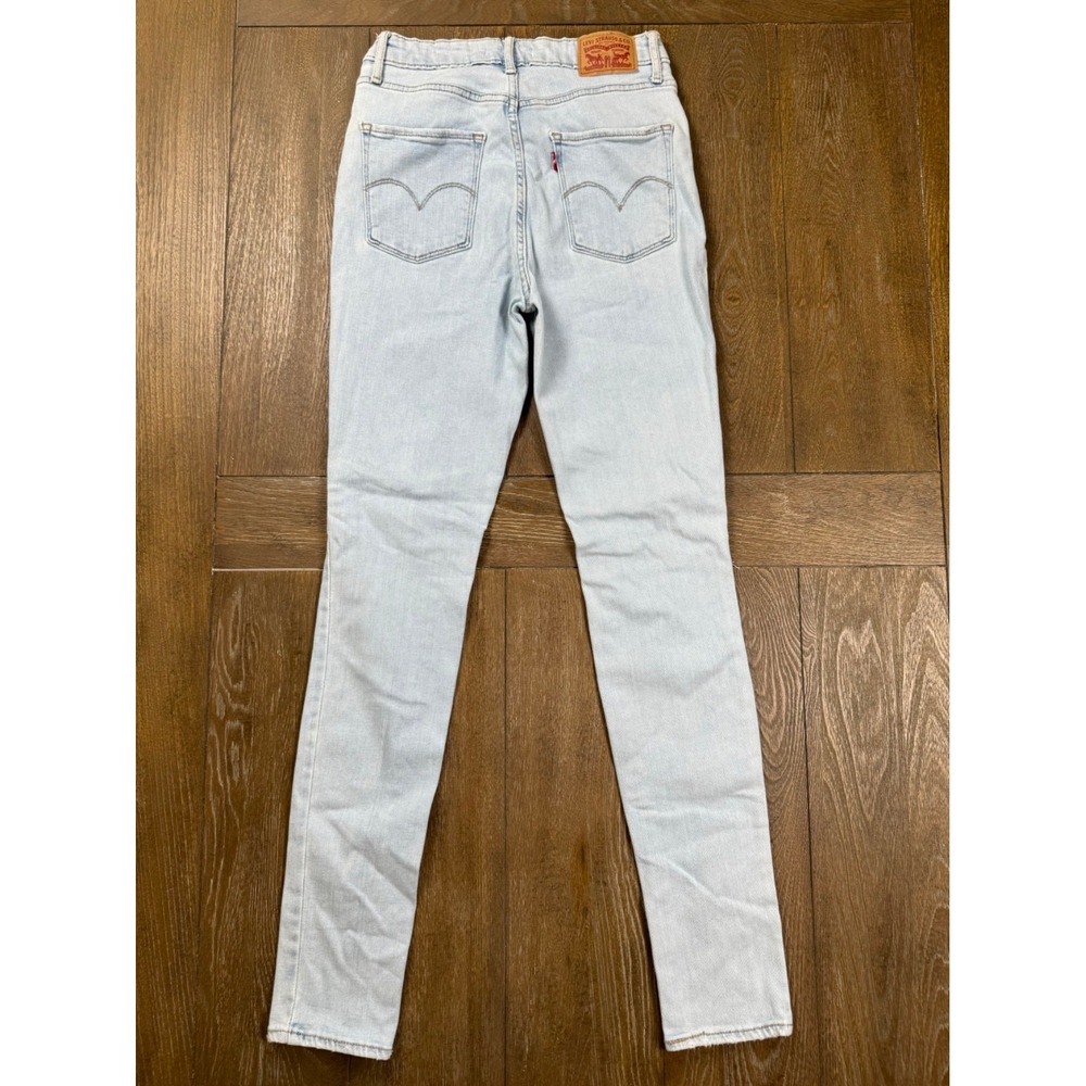 Levi's 721 Women's Jeans 27 Light Wash High Rise Skinny Distressed - Picture 5 of 6